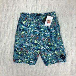 NWT Nike Shark Dinosaur Swim Trunks Board Shorts
